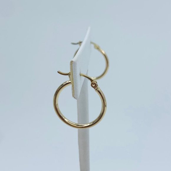 10k Gold Hoop Earring polished Women’s / Girl❤️Arracadas en oro de 10K Pequeña